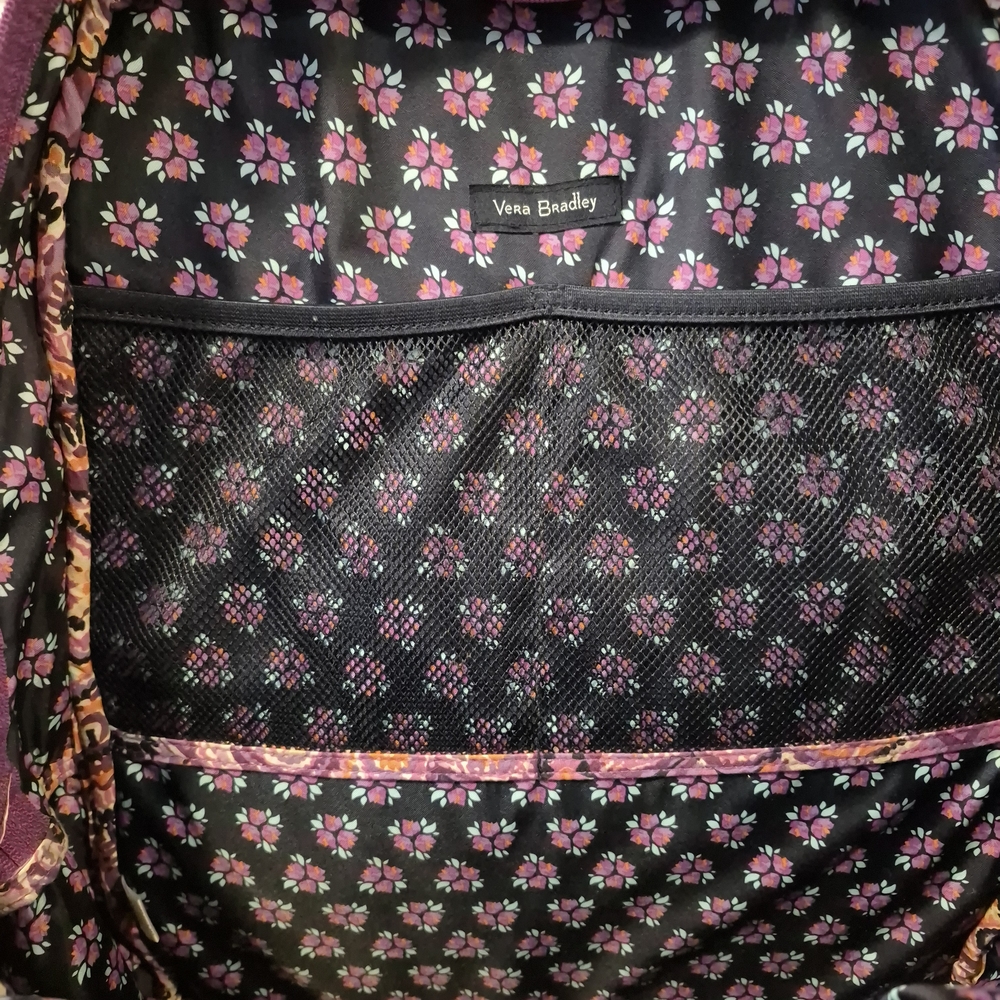 Vera Bradley Paisley Backpack in Purple and Orange - Picture 5 of 7